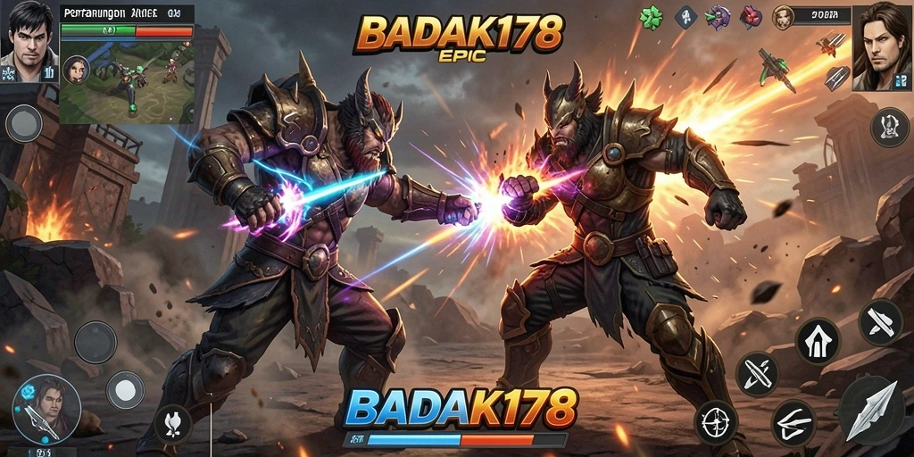 Gameplay BADAK178 menampilkan pertarungan aksi yang mendebarkan.