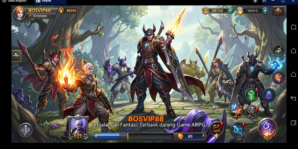 Tampilan gameplay ARPG yang menegangkan di BOSVIP88.