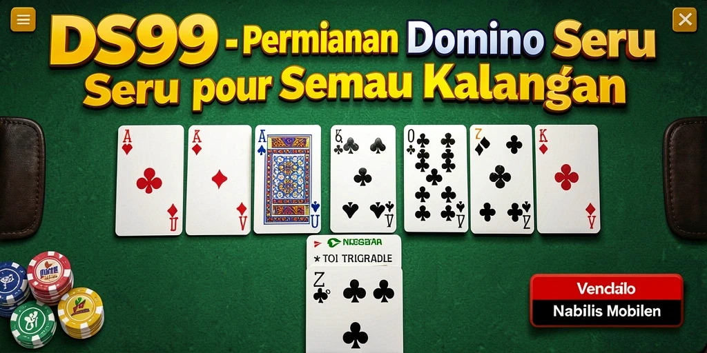 Tampilan gameplay menarik dari DS99 saat bermain Domino.