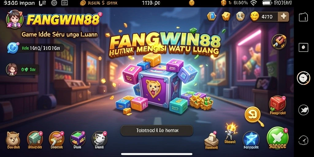 Tangkapan layar FANGWIN88 menampilkan gameplay Idle yang menenangkan.