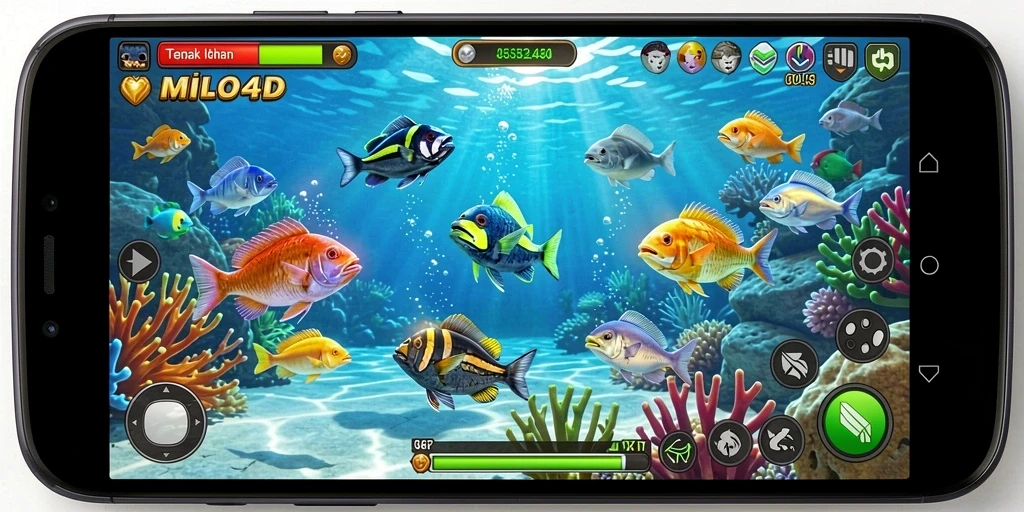 Tampilan menarik dari gameplay Tembak Ikan MILO4D yang penuh aksi.