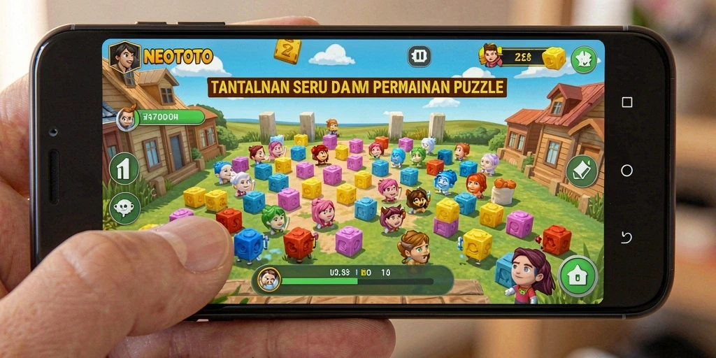 Tampilan gameplay NEOTOTO yang penuh tantangan Puzzle.
