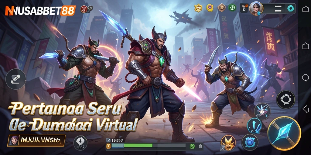 Screenshot NUSABET88 menampilkan aksi bertarung yang intens dan mendebarkan.