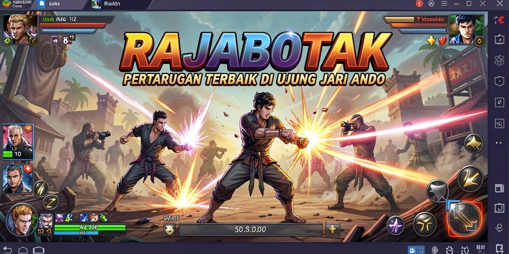 Tampak aksi seru dalam RAJABOTAK dengan grafis yang menawan.