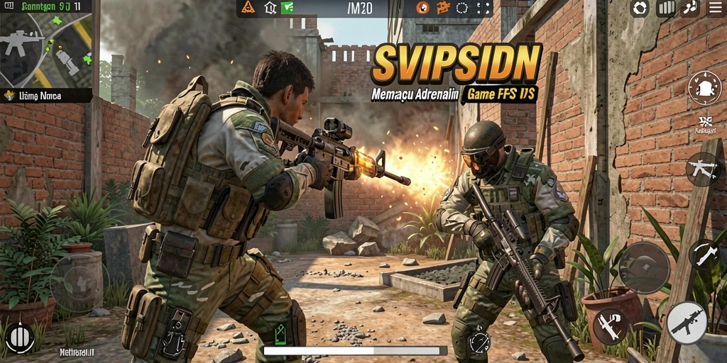 Tampilkan aksi menegangkan dalam game FPS SVIPSIDN.