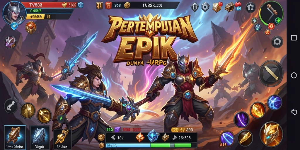 Tampilan gameplay ARPG mendebarkan di TV888 dengan pertempuran seru.