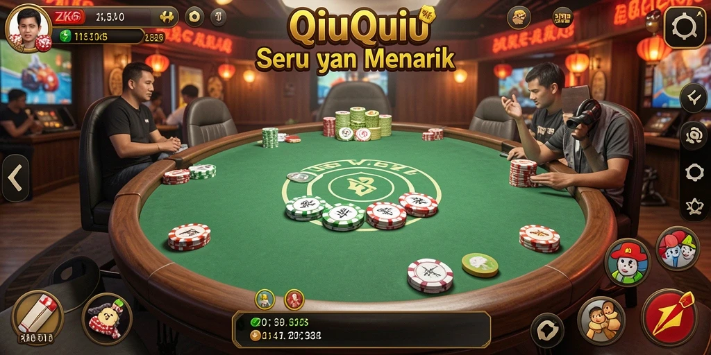 Tampilan gameplay ZK6 menunjukkan keseruan bermain QiuQiu.